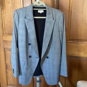 Loft Boyfriend Plaid Blazer